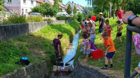 Rennbetrieb um Platz und Sieg am Zieleinlauf (Eigene Bildrechte)