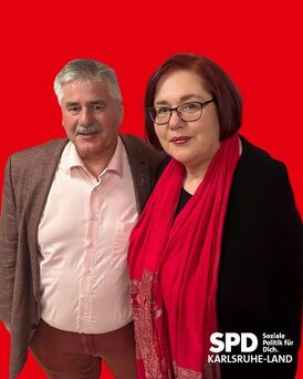 Landtagskandidatin Beate Essafi & Ersatzkandidat Edgar Schlotterbeck Bildrechte bei SPD KV Karlsruhe-Land