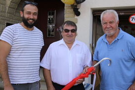 Otto Pfefferle, Rolf Becker und Tarak Turki (von rechts nach links)